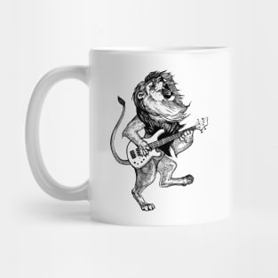 SEEMBO Lion Playing Guitar Musician Guitarist Music Fun Band Mug